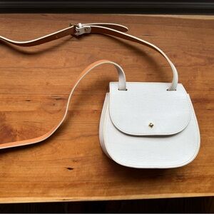 Herbert Tan Leather Belt with Gold Logo